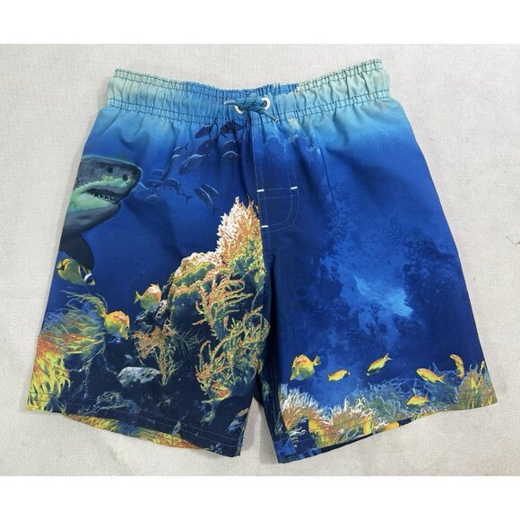 Wonder Nation Boys Shark Swim Trunks Size 6-7 Read - Picture 1 of 8